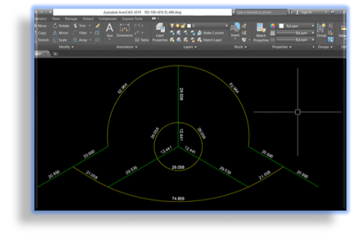 AutoCAD Lisp Find Intersection Segments Lengths